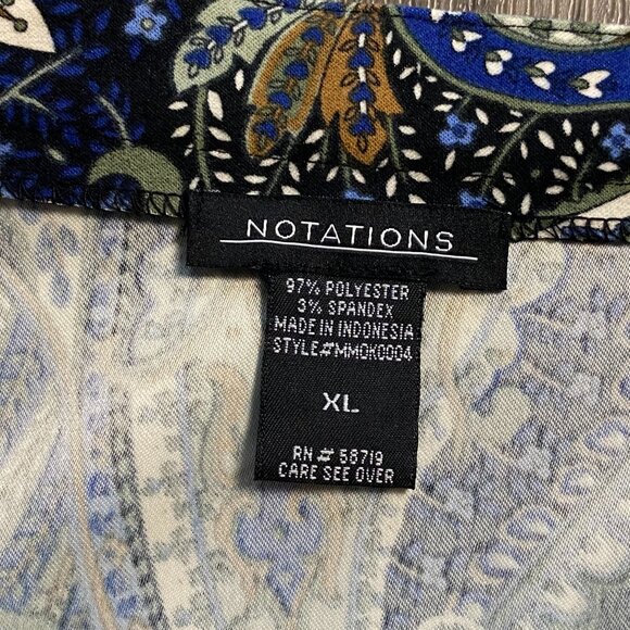 Notations Paisley Midi Trumpet Skirt Size XL - Picture 2 of 6